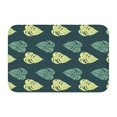 Door Mat Indoor Outdoor Entrance, Jungle leaf NonSlip Bathroom Rugs