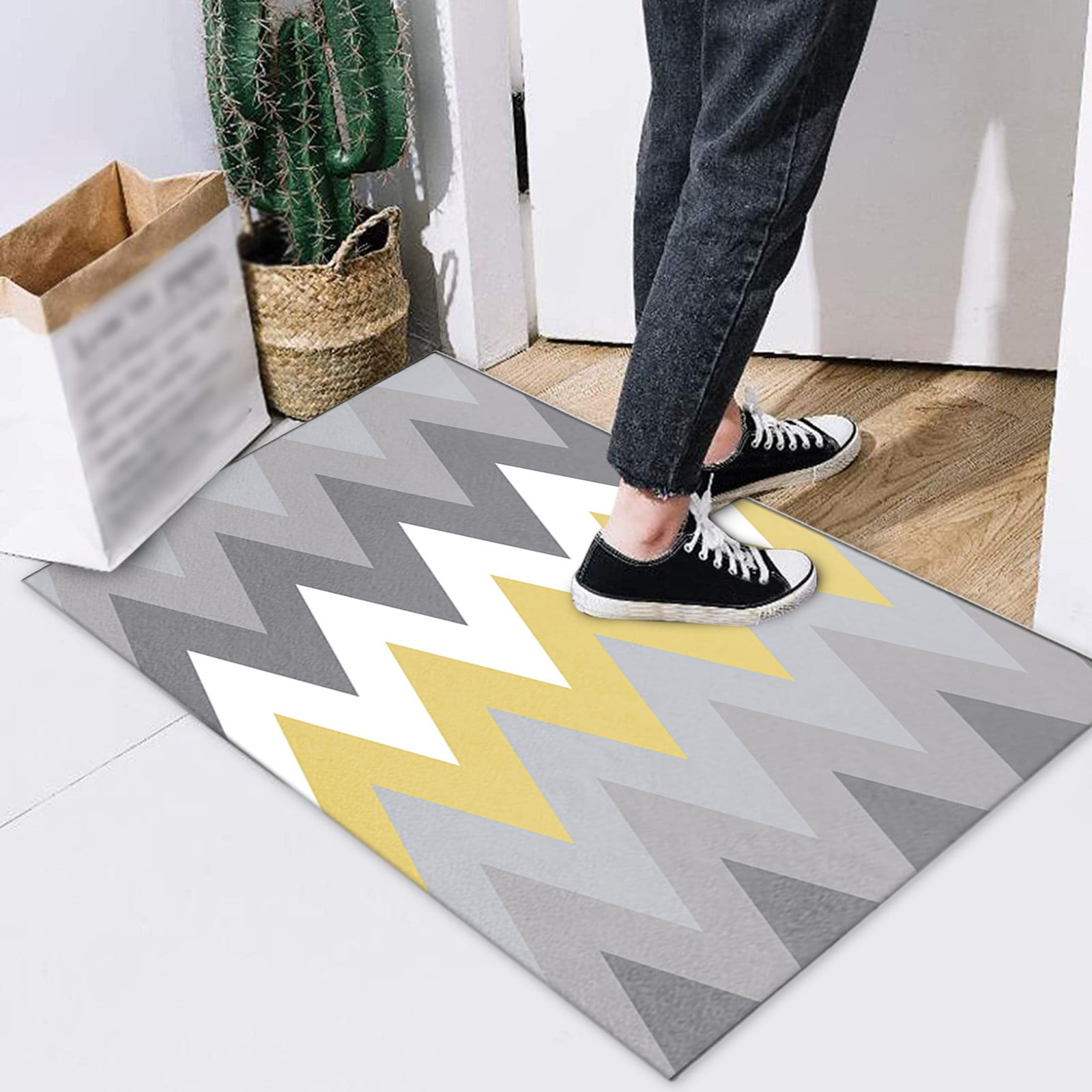 Door Mat Indoor Outdoor Non Low Floor Mat Velvet Carpet Durable Trap