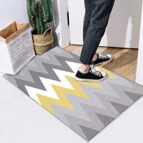 Door Mat Indoor Outdoor Non-Slip Low-Profile Design Floor Mat Crystal Velvet Carpet Durable Trap Dirt And Front Door Welcome Mat Entry Mats Polyester Carpet,C,Crystal Velvet