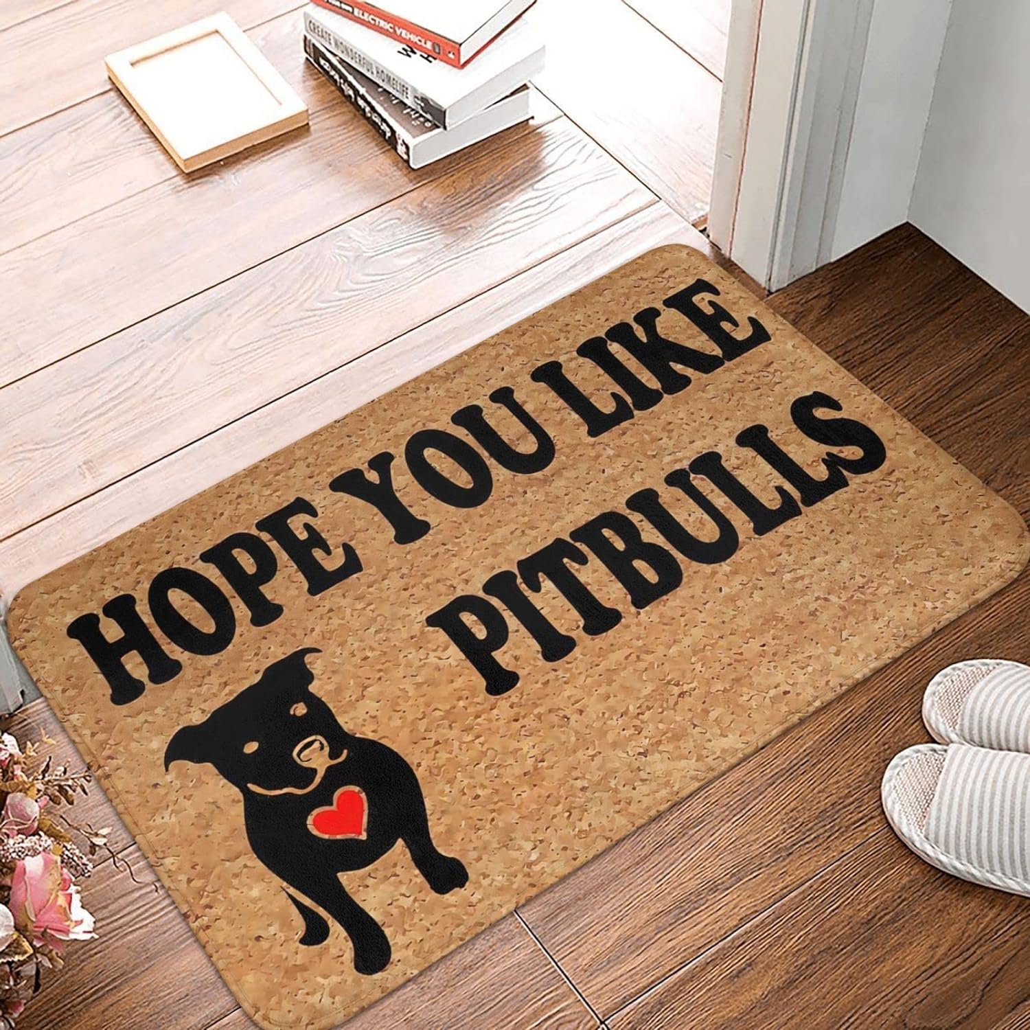 Door Mat Inside Doormat Indoor for Entryway Hope You Like Pitbulls Dog