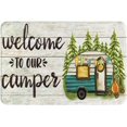 Door Mat Inside to Our Camper Funny Doormat NonSlip Washable