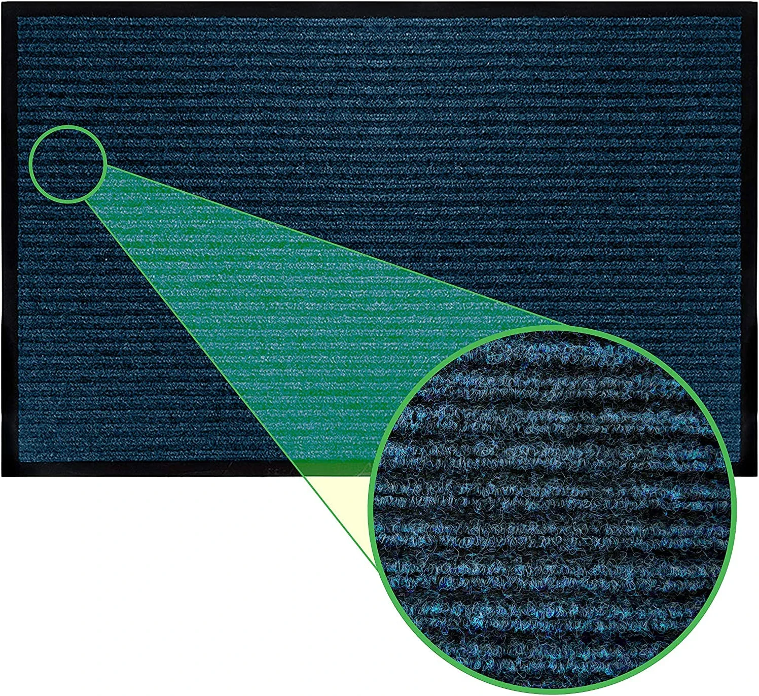 LuxUrux Durable Rubber Door Mat, Heavy Duty Doormat, Indoor Outdoor Rug Easy Clean Waterproof Low Profile Rugs Entry Patio Garage 17 X30 Gray - View #10