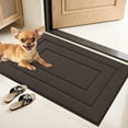 thumbnail image 1 of Door Mat for Muddy Paws Indoor Entrance, Absorbs Moisture and Dirt Low-Profile Doormat, Washable Mat Front Door mat for Floor Home Entryway (32x20 Inches, Brown), 1 of 6