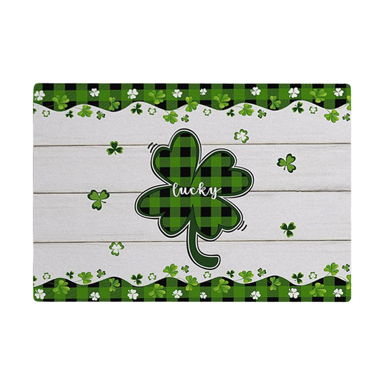 Door Mat Outdoor Entrance Funny St Patrick's Day Non Slip Doormat