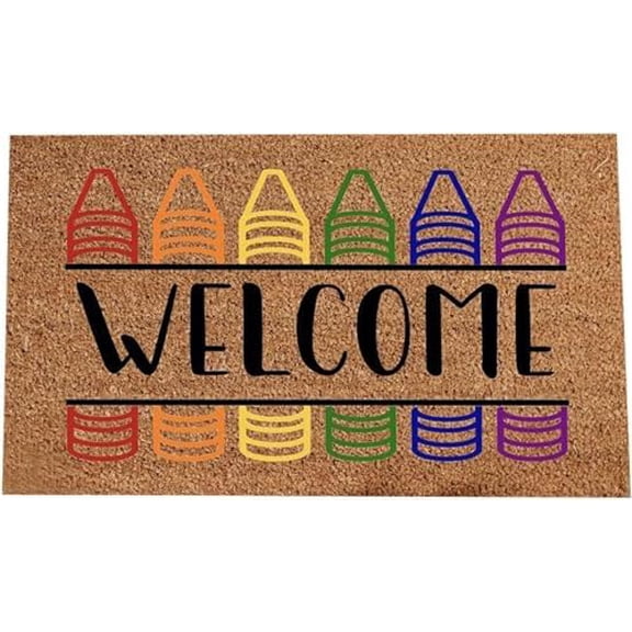 Door Mat Summer Floor Mats Door Mats Outdoor Back to School Doormat Classroom Decor Teacher Welcome Mat for Outdoor and Indoor Uses Home Decor 17x30 Inch.