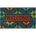 thumbnail image 1 of Door Mat Welcome Mat 18x 30 Inch Front Door Mat Outdoors for Home Entrance Outside Entry Way Doormat, Heavy Duty Non Slip Rubber Back Low Profile, Flower Welcome, 1 of 6