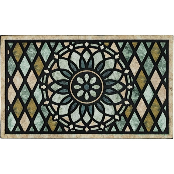 Door Mat Welcome Mat 24 x 36 Inch Front Door Mat Outdoors for Home Entrance Outdoors Mat for Outside Entry Way Doormat Entry Rugs, Heavy Duty Non Slip Rubber Back Low Profile, Dragonfly