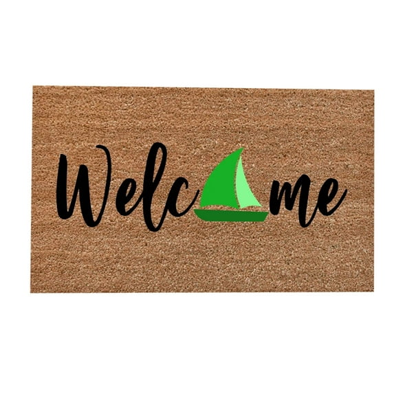 Door Mats Indoor Summer Doormat Funny Welcome Mat Boat Beach Funny Cute Outdoor Mats for Home Entrance Deals Outside Door Mat for Home Indoor Farmhouse Funny Kitchen Mats Patio 16" x 24"
