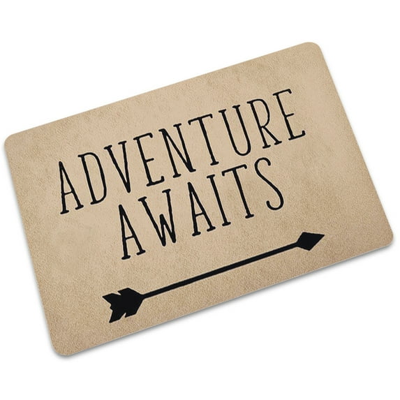 Door Mats Outdoor Summer Outdoor Decor Outdoor Welcome Mat Adventure Awaits Outdoor Mats for Front Door Prime Outside Door Mat for Indoor Outdoor Floor Washable Waterproof Entrance 16x24IN