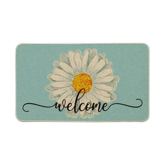 Door Mats Summer Doormat Welcome Mat for Front Door Home Decor Decorative Flowers Porch Mats for Front Door Outside Sales Today Clearance Outdoor Doormat for Indoor Outdoor Entrance 16x24IN