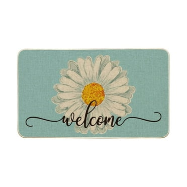 Door Mats Summer Doormat Welcome Mat for Front Door Home Decor Decorative Flowers Porch Mats for Front Door Outside Sales Today Clearance Outdoor Doormat for Indoor Outdoor Entrance 16x24IN