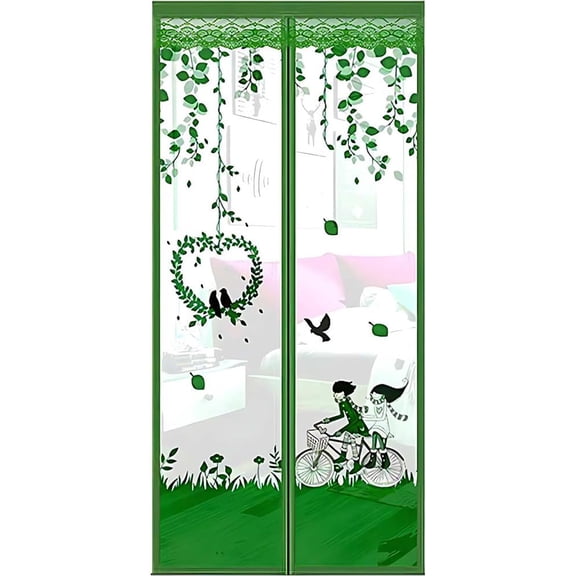 Door Mesh Screen with Magnet, Fly Hanging Temporary Magic Patio Heavy Duty Front Back Screen Magnetic Closure, Portable French Net for Door to Keep Bugs Out Doorway Curtain 35x83 in