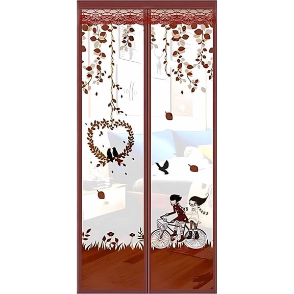 Door Mesh Screen with Magnet, Fly Hanging Temporary Magic Patio Heavy Duty Front Back Screen Magnetic Closure, Portable French Net for Door to Keep Bugs Out Doorway Curtain 35x83 in