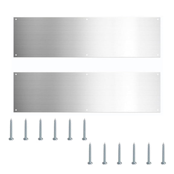 Door Metal Kick Plate 16 inches Aluminum Decorative Plates Protector