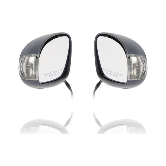 Door Mirror - Compatible/Replacement for '03-10 VW Volkswagen New Beetle Convertible/Hatchback - Powered, Heated, With Signal - Pair, Left Driver + Right Passenger Set - 1C1857508ABGRU, 1C1857507ABGRU