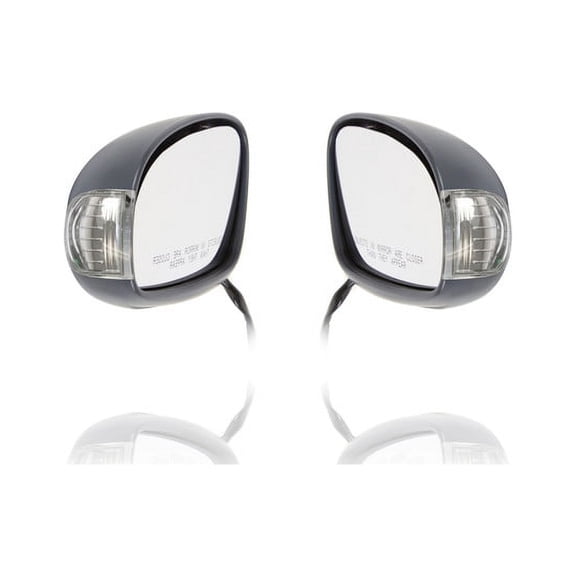 Door Mirror - Compatible/Replacement for '03-10 VW Volkswagen New Beetle Convertible/Hatchback - Powered, Heated, With Signal - Pair, Left Driver + Right Passenger Set - 1C1857508ABGRU, 1C1857507ABGRU