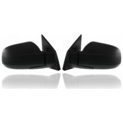 Door Mirror - Compatible/Replacement for 05-09 Hyundai Tucson GL - Manual, Textured - Pair, Left Driver + Right Passenger Set - 876202E420CA, 876102E000CA