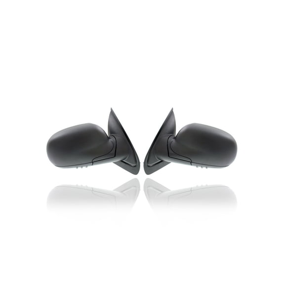 Door Mirror - Compatible/Replacement for '06-09 GMC Envoy - Powered, Non-Heated Without Signal, Textured - Pair, Left Driver + Right Passenger Set - 15808570, 15808571