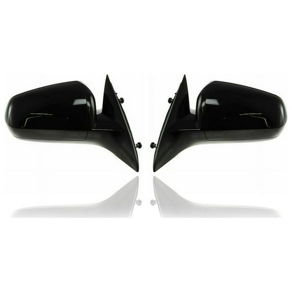 Door Mirror - Compatible/Replacement for '07-10 Chrysler Sebring Sedan - Powered, Heated, Without Fold-Away Design, Unpainted - Pair, Left Driver + Right Passenger Set - 1AL001XRAC, 1AL011XRAC