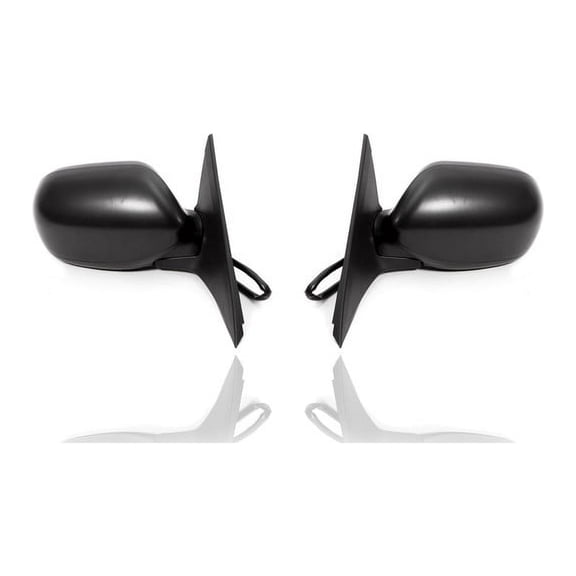 Door Mirror - Compatible/Replacement for '08-11 Subaru Impreza, 08-14 WRX - Powered, Heated With Glass/Covers, Unpainted - Pair, Left Driver + Right Passenger Set - 91036FG100, 91036FG110
