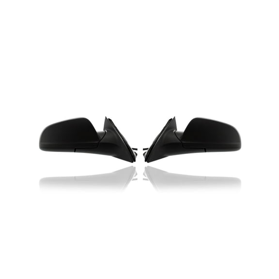 Door Mirror - Compatible/Replacement for '08-12 Chevrolet Malibu LS - Powered, Non-Heated, Textured - Pair, Left Driver + Right Passenger Set - 20893858, 20893859