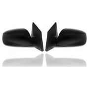 Door Mirror - Compatible/Replacement for 10-15 Hyundai Tucson - Powered, Non-Heated Without Signal, Textured Black - Pair, Left Driver + Right Passenger Set - 876202S060, 876102S060