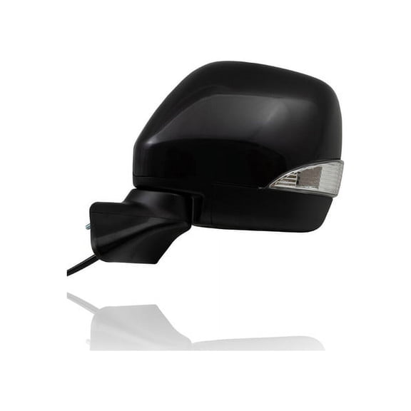 Door Mirror - Compatible/Replacement for '11-17 Nissan Quest LE - Powered, Heated With Signal & Auto Reverse Tilt, Without Blind Spot, Unpainted - Left Hand - Driver - 963021JA4C