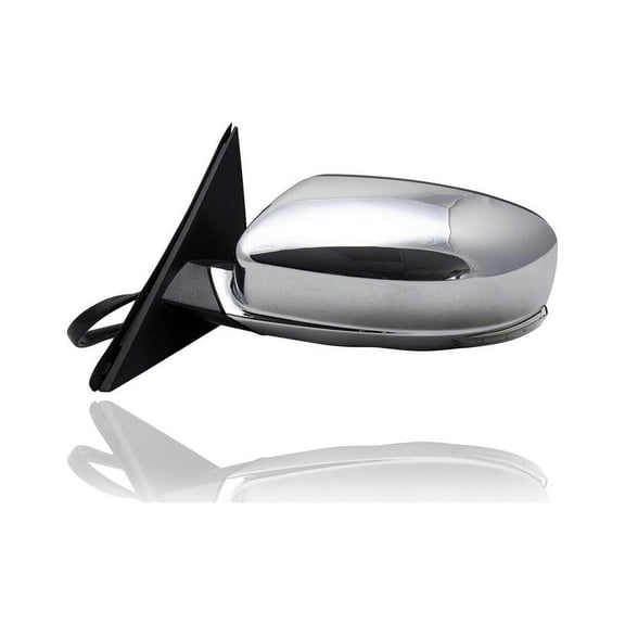 Door Mirror - Compatible/Replacement for '11-19 Chrysler 300 - Powered, Memory With Signal/Puddle Lamp, Auto-Dim, Blind Spot Detection, Chrome - Left Hand - Driver - 57010421AJ