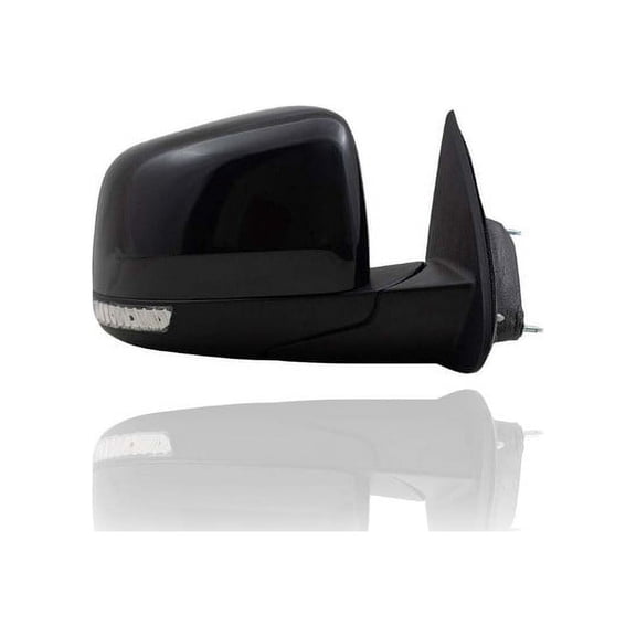 Door Mirror - Compatible/Replacement for '11-19 Dodge Durango SXT/GT/RT/SRT - Powered, Heated, With Signal & Memory, Without Blind Spot, Black Unpainted - Right Hand - Passenger - 5SH44TZZAF