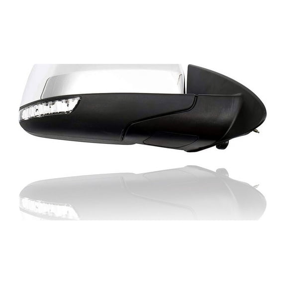 Door Mirror - Compatible/Replacement for '11-22 Dodge Durango - Powered, Heated With Signal Lamp/Memory, Without Blind Spot, Chrome - Right Hand - Passenger - 68237572AF