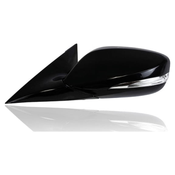 Door Mirror - Compatible/Replacement for '12-13 Hyundai Veloster Turbo/1.6T - Powered, Heated With Signal & Backup Warning Sensor, Unpainted - Left Hand - Driver - 876102V350
