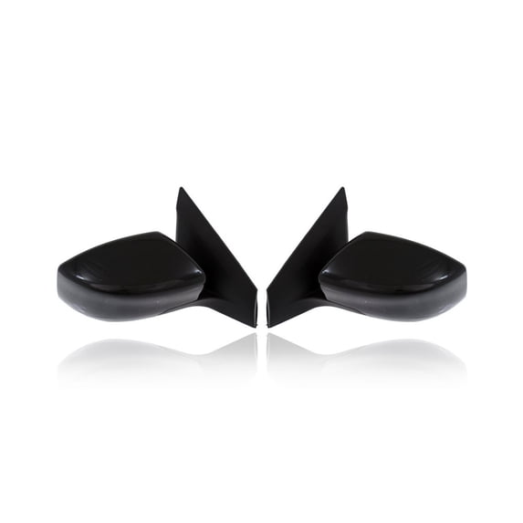 Door Mirror - Compatible/Replacement for '13-15 Nissan Sentra SV/SR - Powered, Heated, Without Signal Lamp - Pair, Left Driver + Right Passenger Set - 963013SG1A, 963023SG1A
