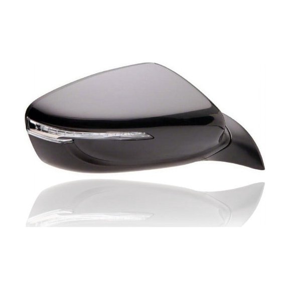 Door Mirror - Compatible/Replacement for '14-16 Kia Forte/5-Sedan/Hatchback-Ex/Sx-Only - Powered, Heated, With Signal Lamp, Without Puddle Lamp, Powered-Fold, Unpainted - Right Passenger - 87620A7270