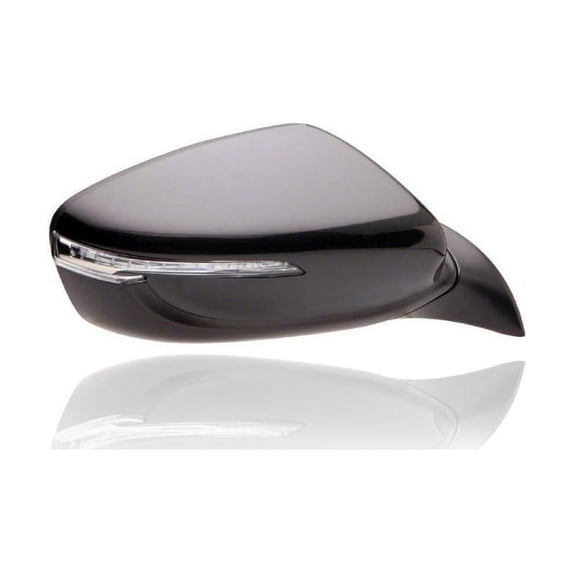 Door Mirror - Compatible/Replacement for '14-16 Kia Forte/5-Sedan/Hatchback-Ex/Sx-Only - Powered, Heated, With Signal Lamp, Without Puddle Lamp, Powered-Fold, Unpainted - Right Passenger - 87620A7270
