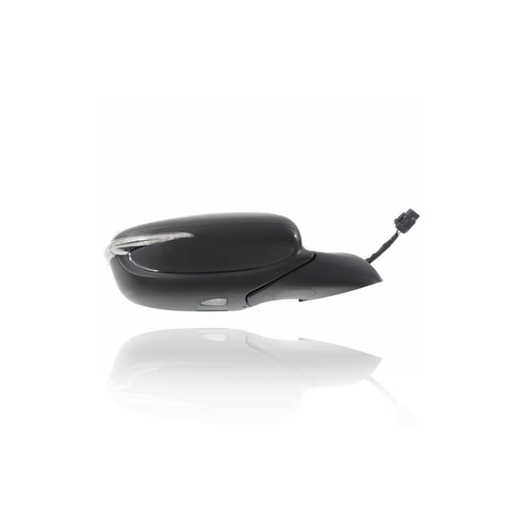 Door Mirror - Compatible/Replacement for '14-16 Kia Forte/5-Sedan/Hatchback-Ex/Sx-Only - Powered, Heated, With Signal & Puddle Lamp, Powered-Folding, Unpainted - Right Hand - Passenger - 87620A7280