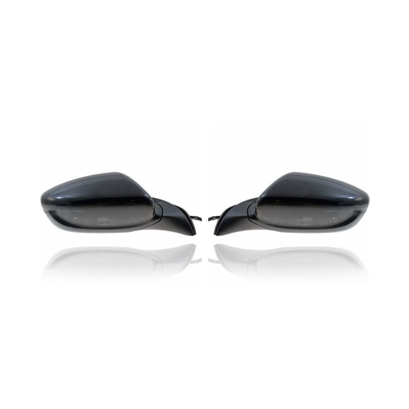 Door Mirror - Compatible/Replacement for '14-16 Kia Forte/5 Sedan/Hatchback-LX - Powered, Heated, Without Signal & Puddle Lamp, Unpainted - Pair, Left + Right Set - 87620A7200, 87610A7200