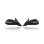 Door Mirror - Compatible/Replacement for 14-16 Kia Soul Exclaim - Powered, Manual-Folding, Heated With Signal Lamp, Without Blind Spot, Unpainted - Pair, Set - 87620B2550, 87610B2550