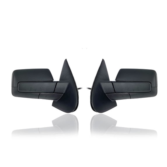 Door Mirror - Compatible/Replacement for '15-17 Ford Expedition - Powered, Heated, Power-Folding, With Signal & Puddle & Memory & Blind Spot, Textured Cover - Pair, Set - FL1Z17682AA, FL1Z17683AA