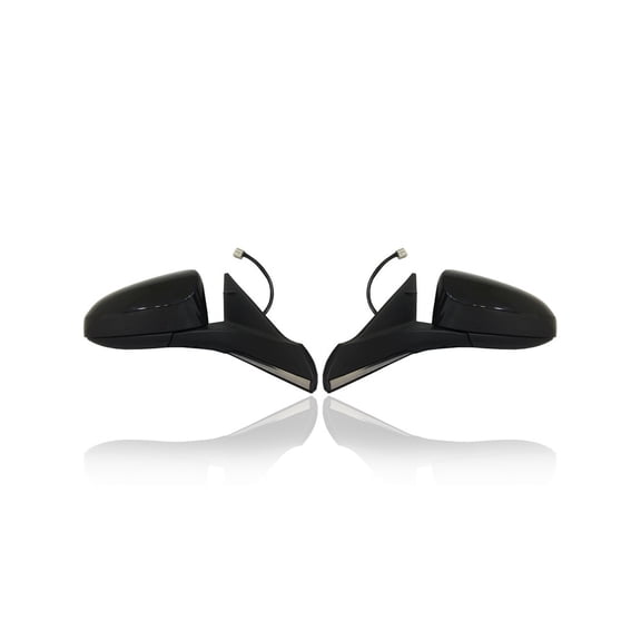 Door Mirror - Compatible/Replacement for '16-17 Toyota Camry/Hybrid XLE/XSE - Powered, Heated, With Blind Spot, Unpainted - Pair, Left Driver + Right Passenger Set - 8790106051, 8790606051