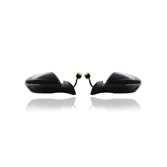 Door Mirror - Compatible/Replacement for '17-18 Kia Forte/5 Sedan/Hatchback LX/S/EX/SX - Power Folding, With Signal Lamp & Puddle Lamp, Without Blind Spot - Pair, Set - 87620B0030, 87610B0030