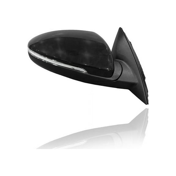 Door Mirror - Compatible/Replacement for '19-21 Kia Forte Sedan EX - Powered, Heated, With Signal Lamp & Blind Spot, Unpainted - Right Hand - Passenger - 87620M7070