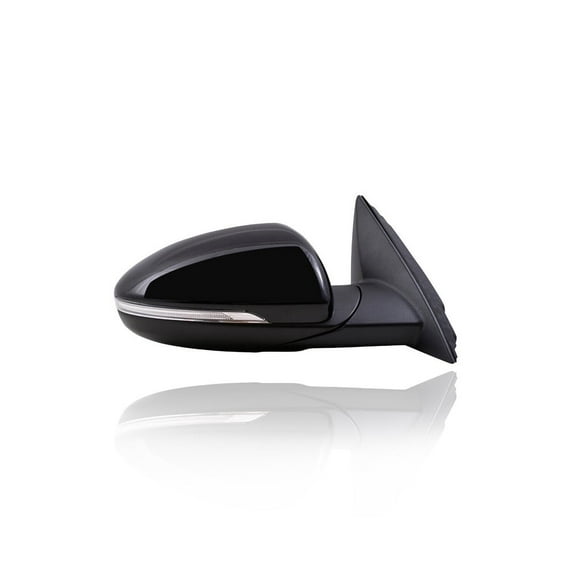 Door Mirror - Compatible/Replacement for '20 Kia Forte Sedan GT - Powered, Heated With Signal Lamp, Without Blind Spot, Glossy Black - Right Hand - Passenger - 87620M7080