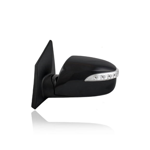 Door Mirror - Compatible/Replacement for '10-15 Hyundai Tucson - Powered, Heated, With Signal-Lamp, Unpainted - Left Hand - Driver - 876102S050
