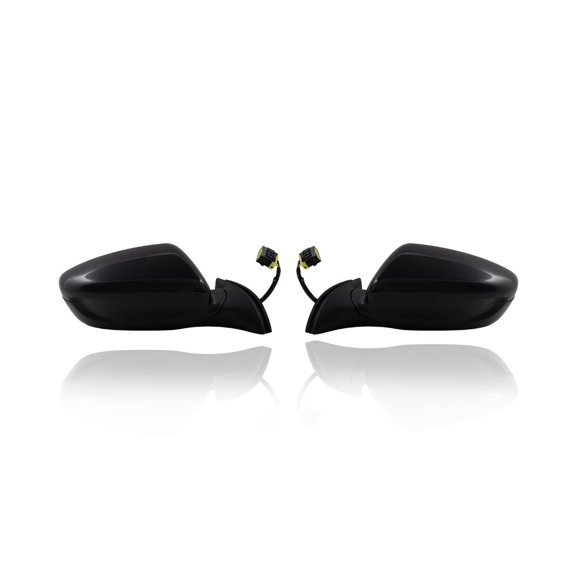 Door Mirror - Cooling Direct Compatible/Replacement for '17-18 Kia Forte/5-Sedan/Hatchback - Powered, Heated, Manual Fold, Without Puddle/Signal/Blind Spot, Unpainted - Set - 87620B0000, 87610B0000