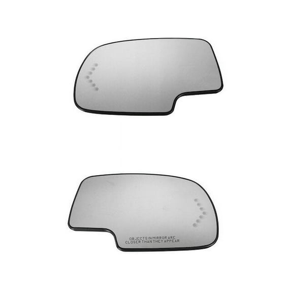Door Mirror Glass Set 2 Piece - Compatible with 2003 - 2006 GMC Sierra 2500 HD 2004 2005