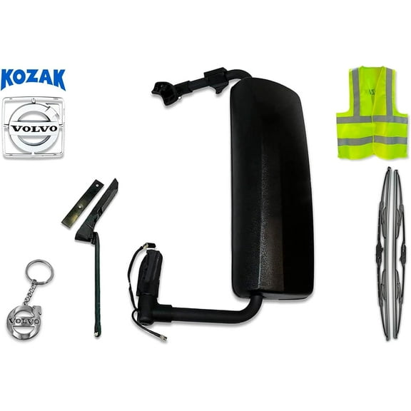 Door Mirror Power Heated Black Driver Left Side Volvo VNL VNM VNX VNR 2004-2024