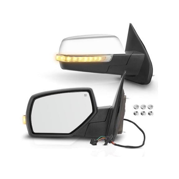Door Mirror Set 2 - Compatible with 2014 - 2018 Chevy Silverado 1500 2015 2016 2017