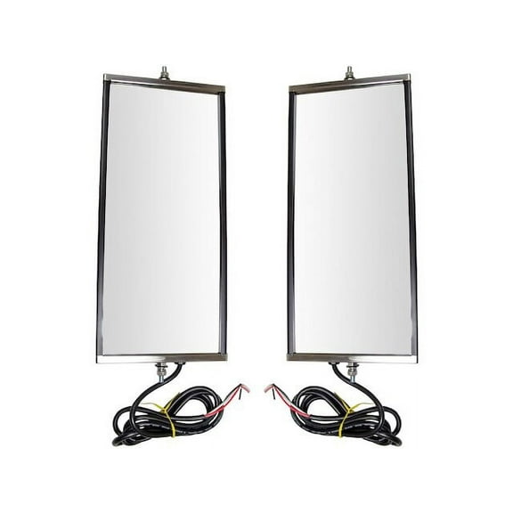 Door Mirror Set 2 Piece - Compatible with 1981 - 2006 Peterbilt 362 1982 1983 1984 1985 1986 1987 1988 1989 1990 1991 1992 1993 1994 1995 1996 1997 1998 1999 2000 2001 2002 2003 2004 2005