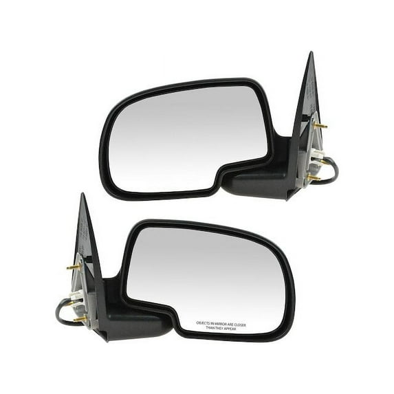 Door Mirror Set 2 Piece - Compatible with 1999 - 2002 Chevy Silverado 2500 2000 2001