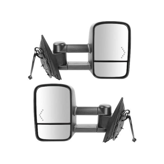 Door Mirror Set 2 Piece - Compatible with 2007 - 2014 Cadillac Escalade 2008 2009 2010 2011 2012 2013